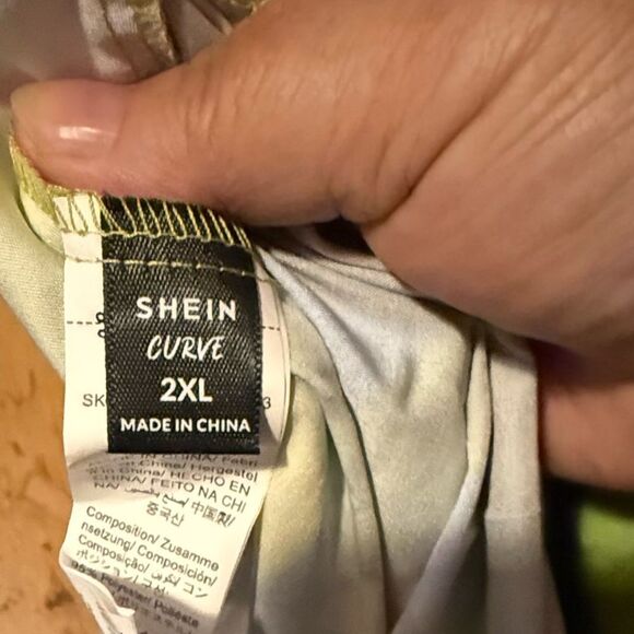 Shein Maweii Plus Size Green Summer Lotus Leaf Edge Maxi Dress – 2XL – NWOT - Picture 4 of 5